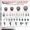 Service Caster 5'' Red Poly Swivel 1-1/8'' Expanding Stem Caster with Brake SCC-EX20S514-PPUB-RED-TLB-118 - alternate 4